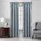 Threadmade Home Colette Faux Silk Blackout Window Curtain, Mineral - 52"W x 84"L
